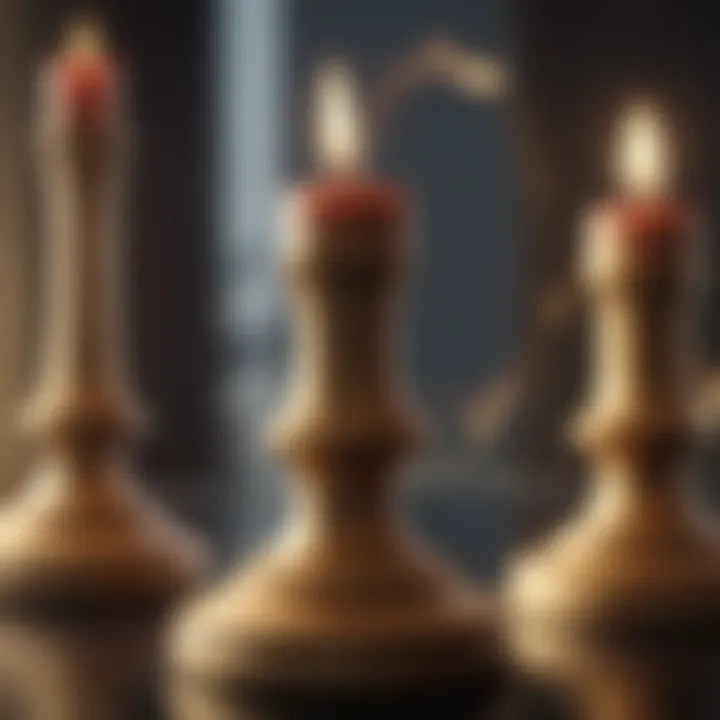 Illustration demonstrating the analysis of market sentiment through candlestick charts