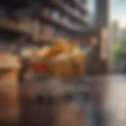 Abstract Conceptual Illustration of E-commerce Potential