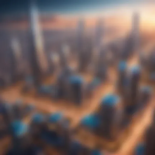 Illustration depicting a futuristic cityscape symbolizing potential passive income opportunities