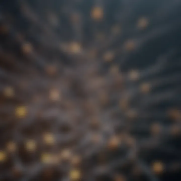 Illustration showcasing the intricate network of ledger technology