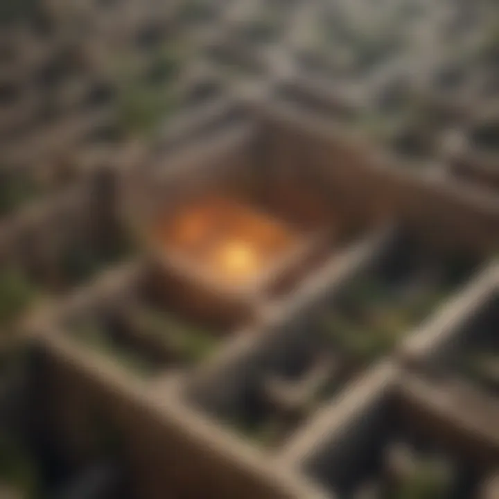 Illustration of a maze signifying the risks and challenges in Ether staking
