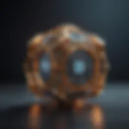 Abstract representation of digital blockchain network