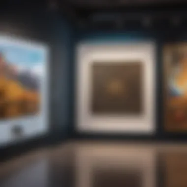 Innovative digital art display at MOMA NFT exhibition
