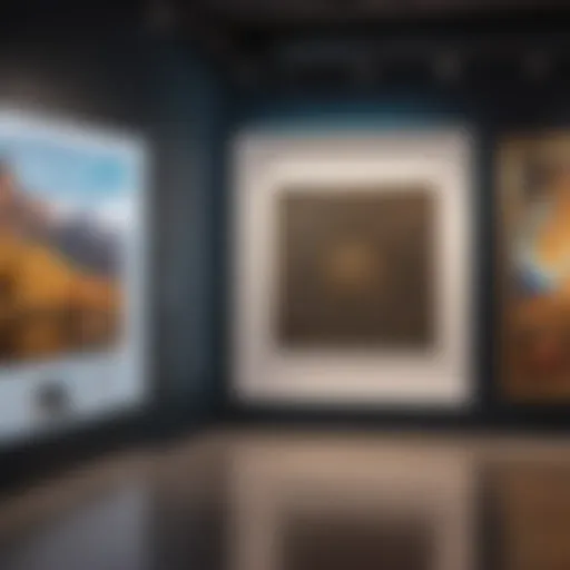 Innovative digital art display at MOMA NFT exhibition
