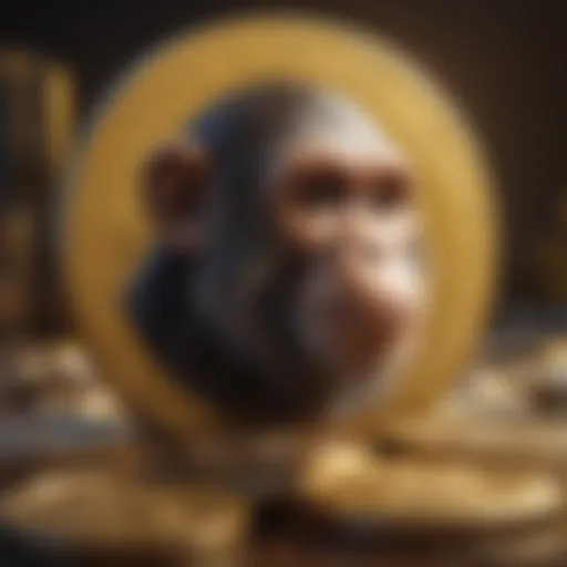 Abstract representation of Monkey Coin price fluctuations