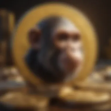 Cryptic Reflections Abstract representation of Monkey Coin price fluctuations