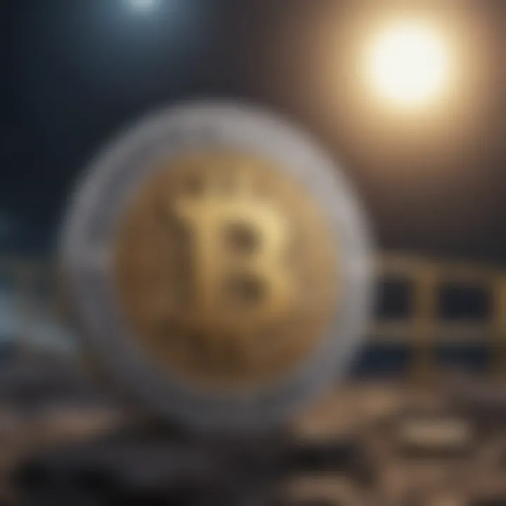 Challenges faced by Moon Coin Crypto depicted artistically