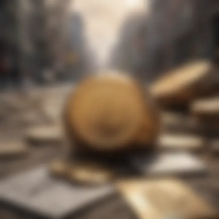 Artistic interpretation of the aftermath and implications of Mt. Gox Exchange's bankruptcy