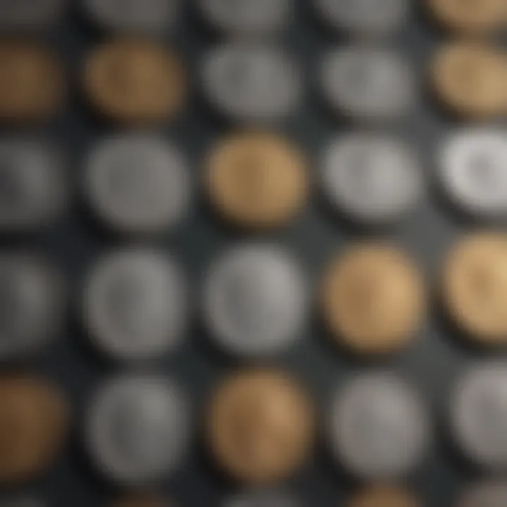 An intricate collection of rare coins from different eras