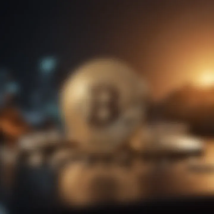 Abstract representation of cryptocurrency trading strategies