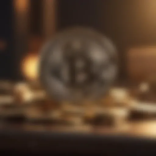 Conceptual representation of cryptocurrency investment