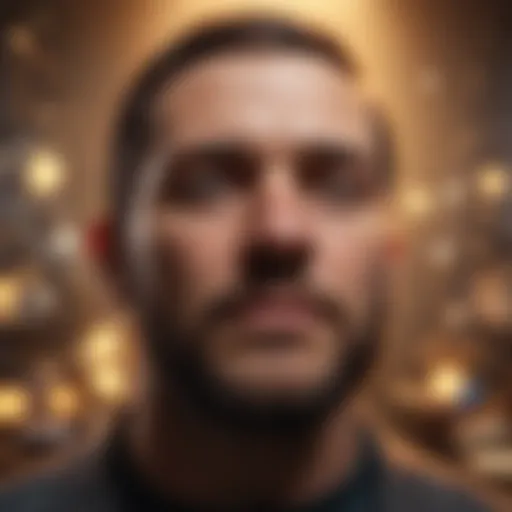 An abstract digital art piece representing the concept of NFTs.