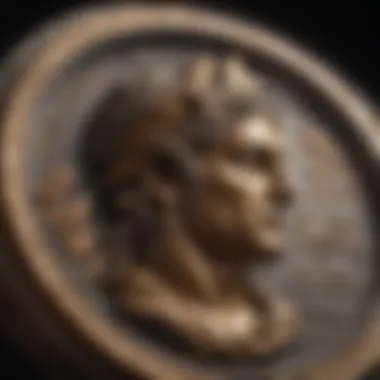 Ancient Coins Detail Illustration showcasing the intricate details on ancient coins