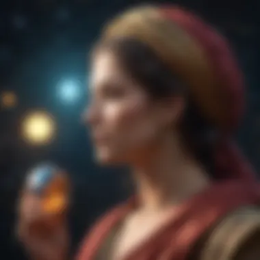 Artistic visualization of ancient philosophies about the cosmos