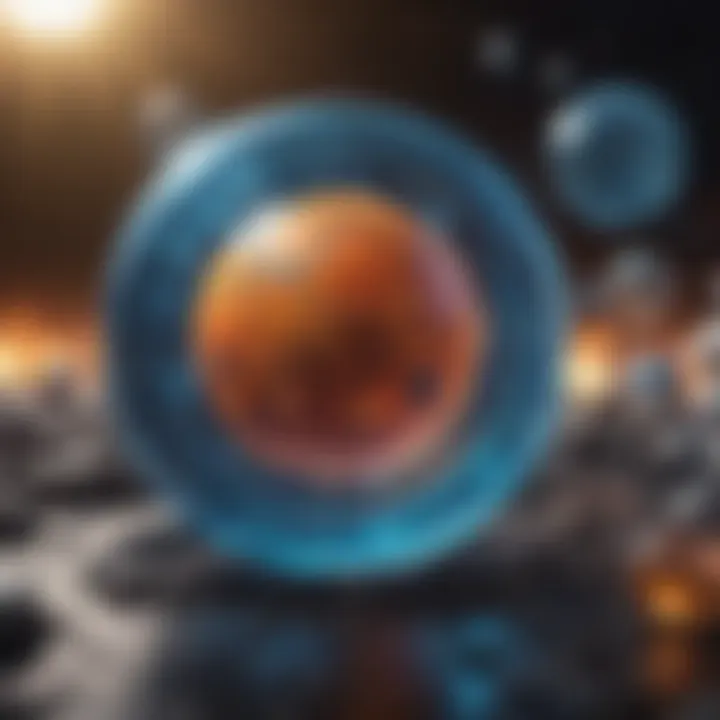 Modern scientific theories illustrated with cosmic elements