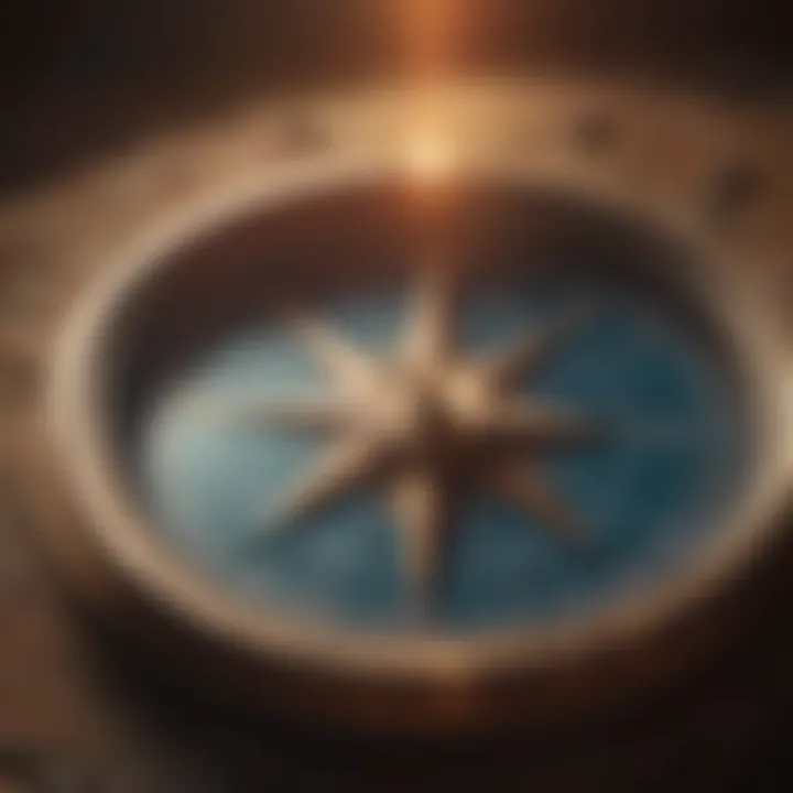 Artistic depiction of a compass pointing towards optimizing rewards