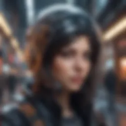 Abstract digital artwork showcasing futuristic elements