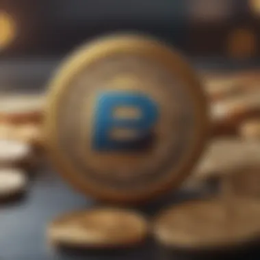 Illustration showing digital transaction with currency symbols