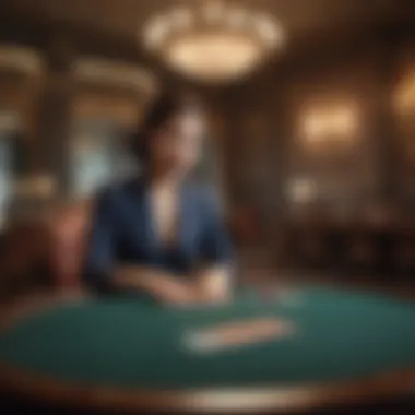 Luxurious poker table at a high-end Singaporean casino