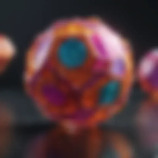 Vividly colored geometric shapes in motion