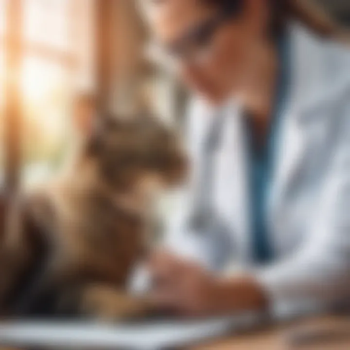 Veterinary professional conducting keyword research