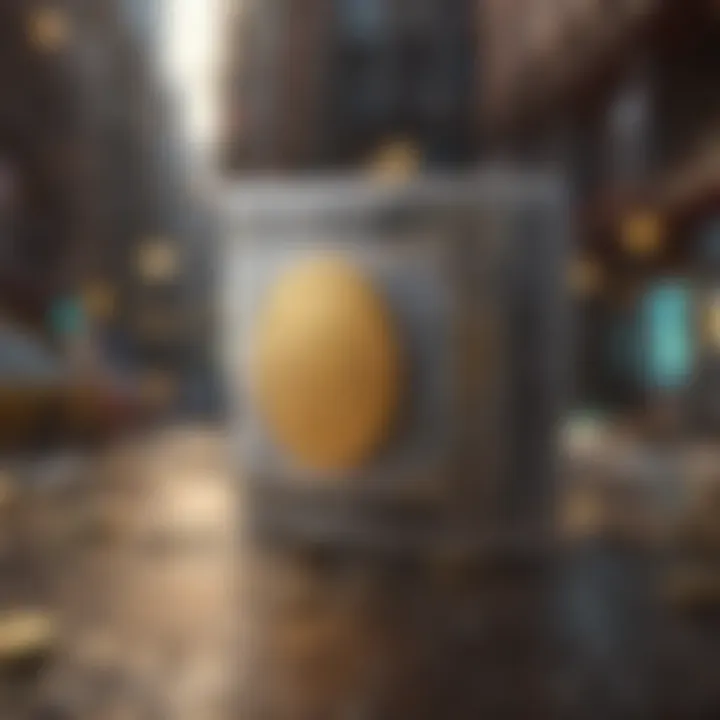 Abstract digital world representing QPay money transfer