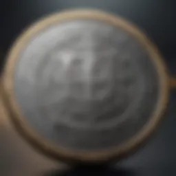 Detailed depiction of a quarter coin