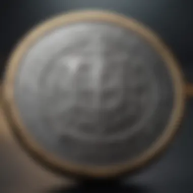 Detailed depiction of a quarter coin