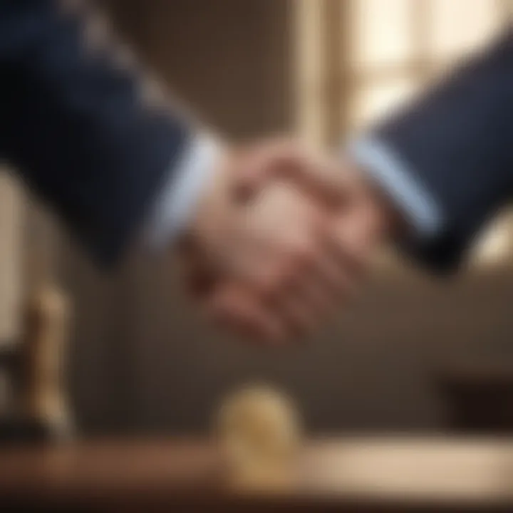 Business handshake symbolizing Ripple partnerships