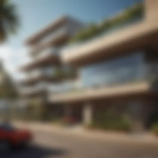 Innovative Architectural Vision of Latin America Abstract architectural design representing modernity and progress in Latin America