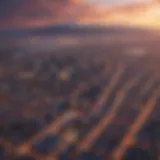 Aerial view of Salt Lake City skyline