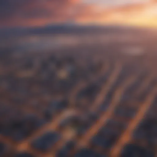 Aerial view of Salt Lake City skyline