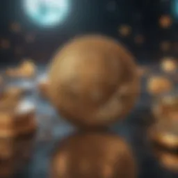 Abstract representation of cryptocurrency exchange