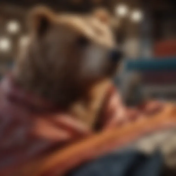 Selection of premium quality fabrics for bear construction