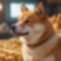 Graph showing recent market trends of Shiba Inu cryptocurrency.