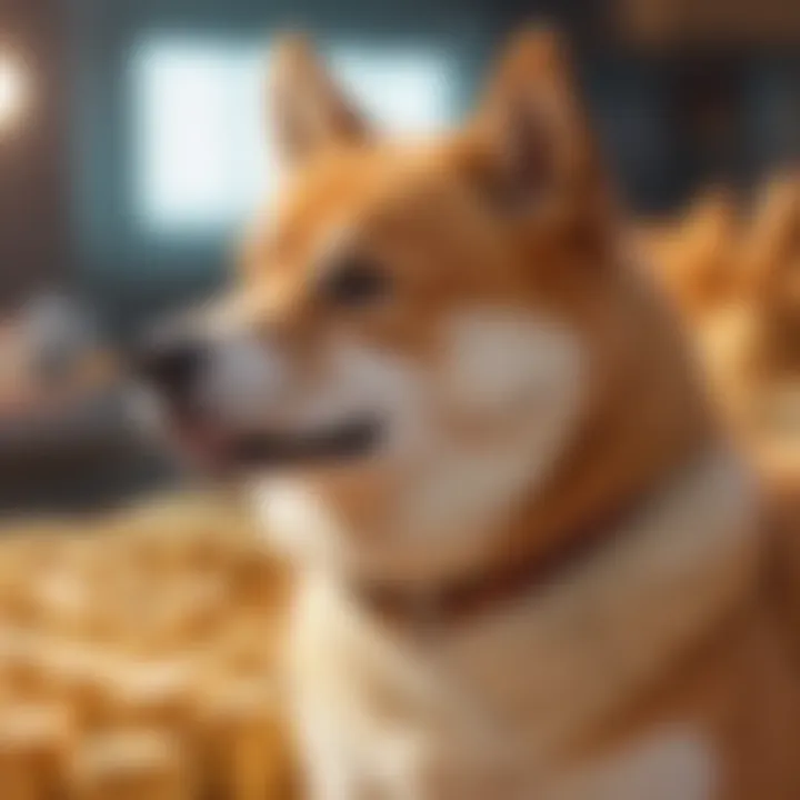 Graph showing recent market trends of Shiba Inu cryptocurrency.