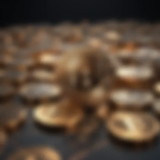 Abstract cryptocurrency market analysis illustration