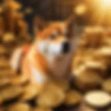 Abstract representation of Shiba Inu coin's background