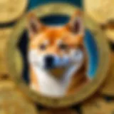 Digital Artwork of Shiba Inu Coin in Technological Matrix