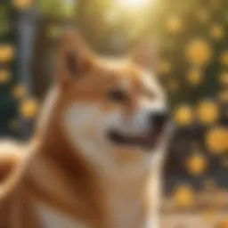 Abstract depiction of Shiba Inu cryptocurrency symbolizing potential rewards