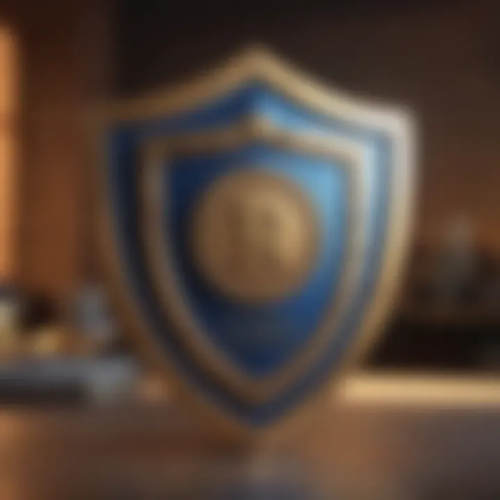 Shield Symbolizing Protection of Insurance Documents