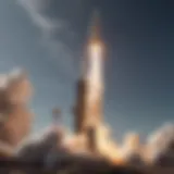 SpaceX rocket launching into the sky