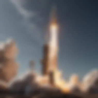 Majestic SpaceX Rocket Launch SpaceX rocket launching into the sky