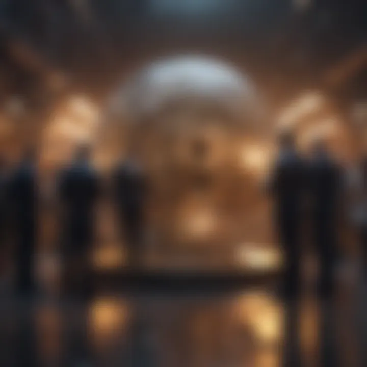 Artistic interpretation of stakeholders in dynamic economic landscape