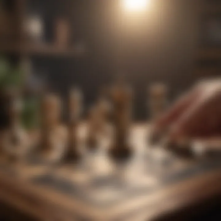 Conceptual illustration of a strategic chessboard for maximizing returns in staking Ether