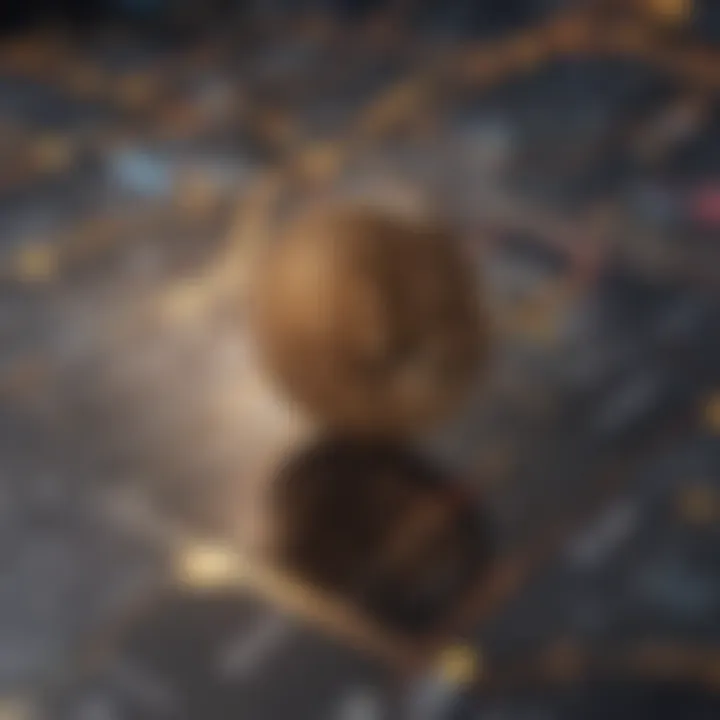 Illustration depicting strategic navigation through market trends