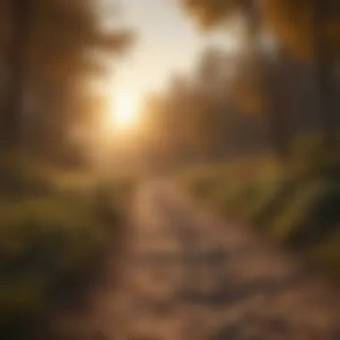 Sunrise Over Bank Running Trail