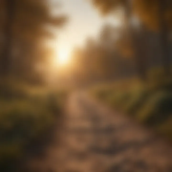 Sunrise Over Bank Running Trail