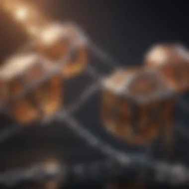 Blockchain Network Synergy Abstract representation of blockchain network