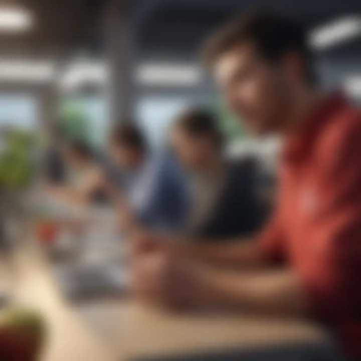 Enthusiasts Delving into the Apple Experience in Colombia Tech enthusiasts exploring Apple Store in Colombia